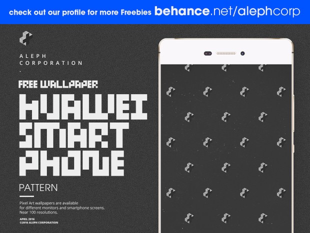 Free Huawei Smartphone Wallpapers - Pixel Art by aleph corporation