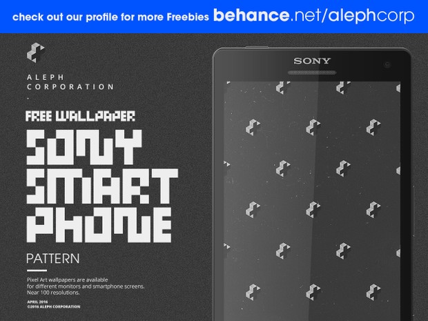 Free Sony Smartphone Wallpapers - Pixel Art by aleph corporation