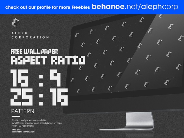 Free 16:9 & 25:16 Aspect Ratio Wallpapers - Pixel Art by aleph corporation