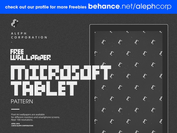 Free Microsoft Tablet Wallpapers - Pixel Art by aleph corporation