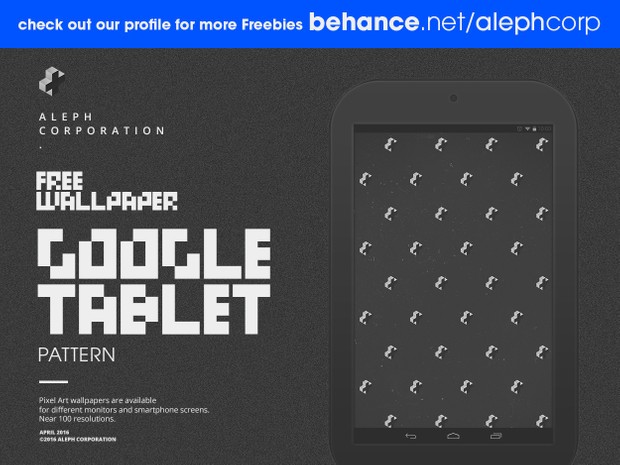 Free Google Tablet Wallpapers - Pixel Art by aleph corporation