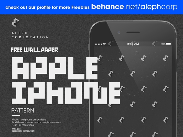 Free Apple iPhone Wallpapers - Pixel Art by aleph corporation