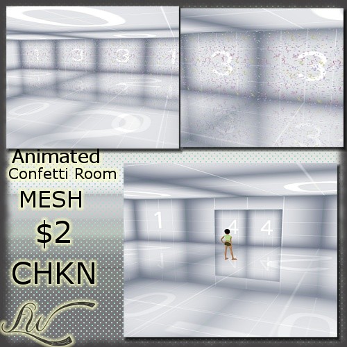 Animated Confetti Room MESH