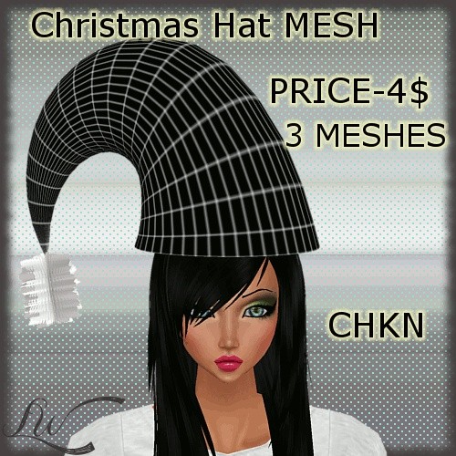 Christmas Hat MESH-3 MESHES!