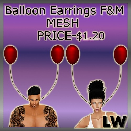 Balloon Earrings MESH Male&Female