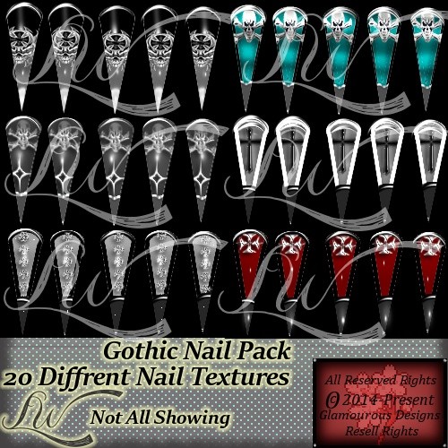 Gothic Nail Pack-NO RESELL RIGHTS!
