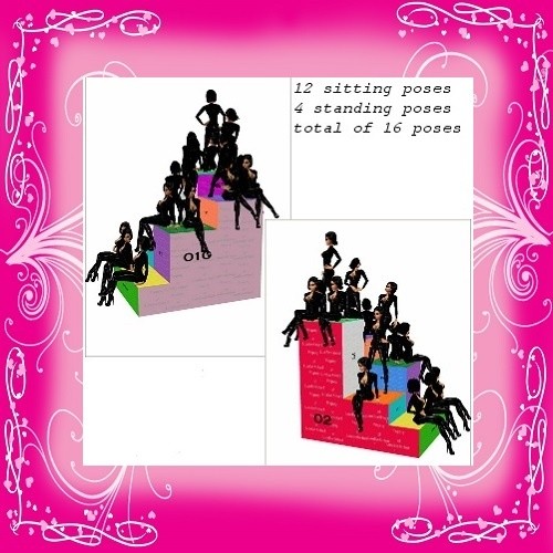 16 Pose Boxed/Stair Seat Mesh