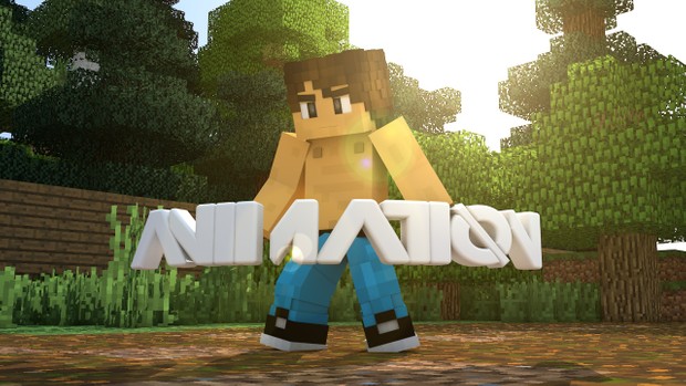 Animación 3D de Minecraft