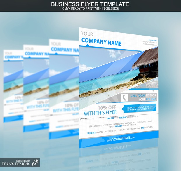Holiday flyer template PSD