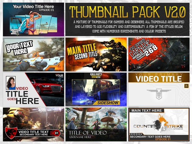 YouTube Thumbnail Pack V2