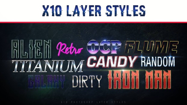 x10 Layer style pack