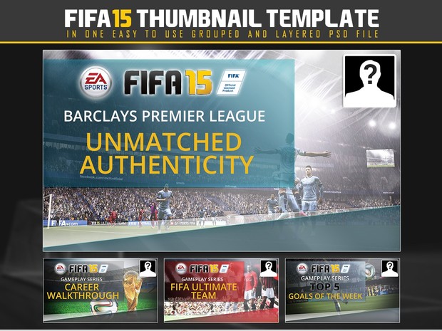 Fifa 15 Thumbnail Template