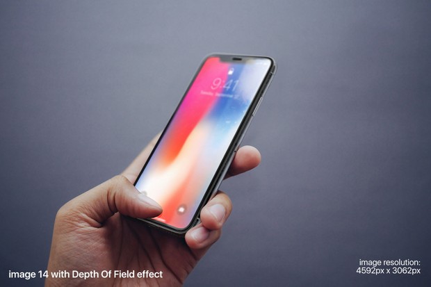 Apple iPhone X screen mockups set for Photoshop