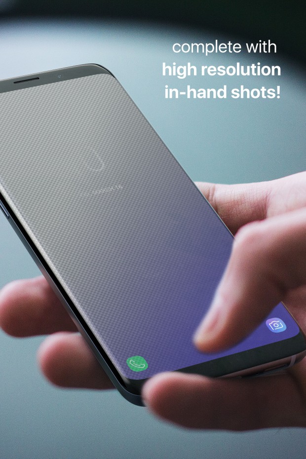 Samsung Galaxy S9 screen mockups for Photoshop
