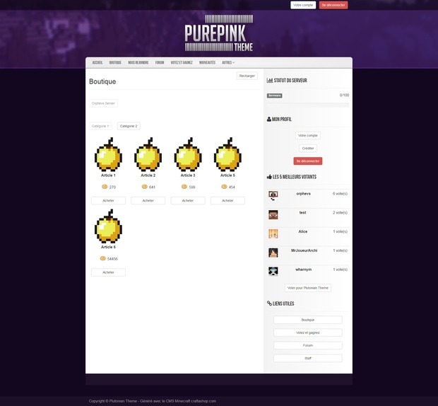 PurePink Theme - Craftashop Theme