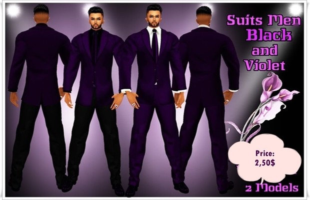 Full Suit Men Blue, Red, Verde, violet, white and black, silver