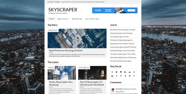 Skyscraper (Weebly Theme)