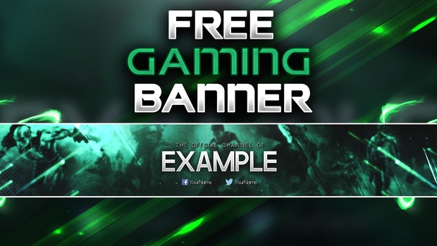 free gaming banner template by sanczo sanczodesign