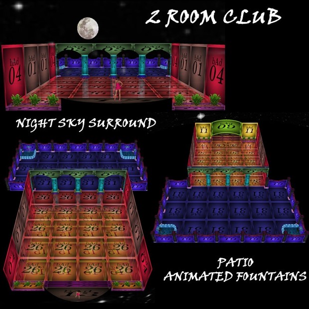 NIGHT CLUB FOUNTAIN PATIO MESH