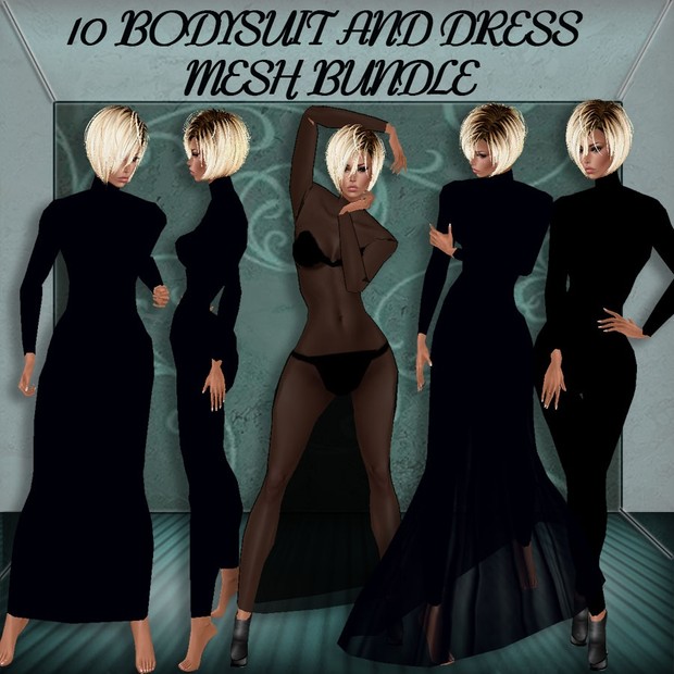 10 BODYSUIT AND DRESS MESH BUNDLE
