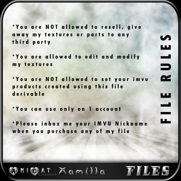 AMICAT imvu TERA BUNDLE textures