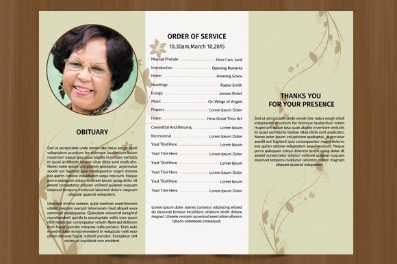 trifold funeral program template ms word photoshop