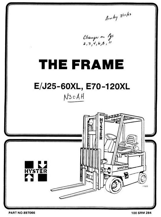 Hyster Electric Forklift Truck Type B210: N30AH Workshop Manual