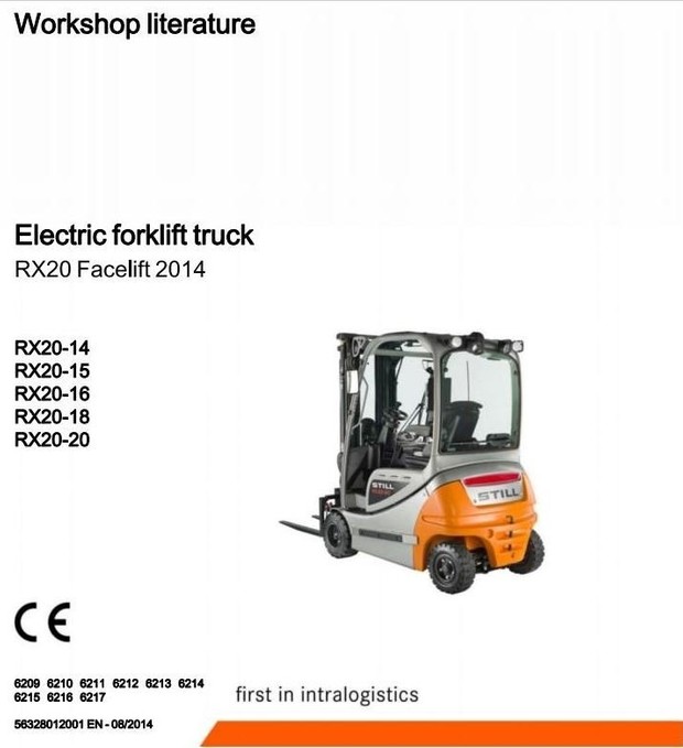 Still Forklift Truck RX20-15-16-18-20: 6209,6210,6211,6212, 6213,6214, 6215,6216,6217 Service Manual