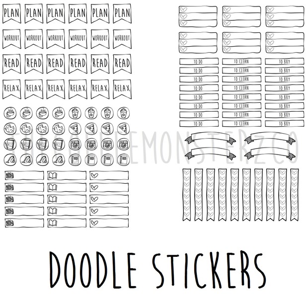 Doodle Stickers Printable