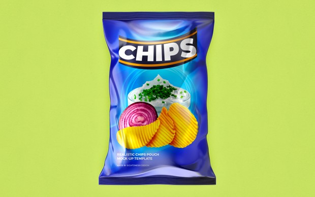 Realistic Chips Pouch Mock-Up