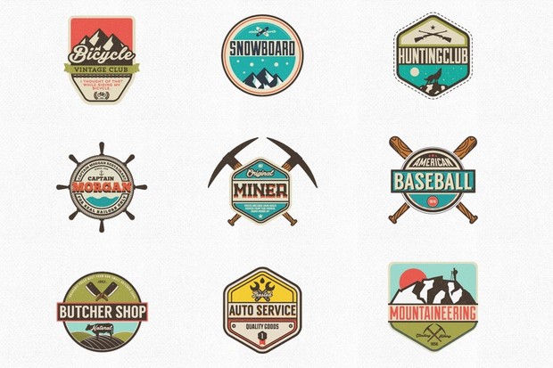 Vintage Badges & Labels