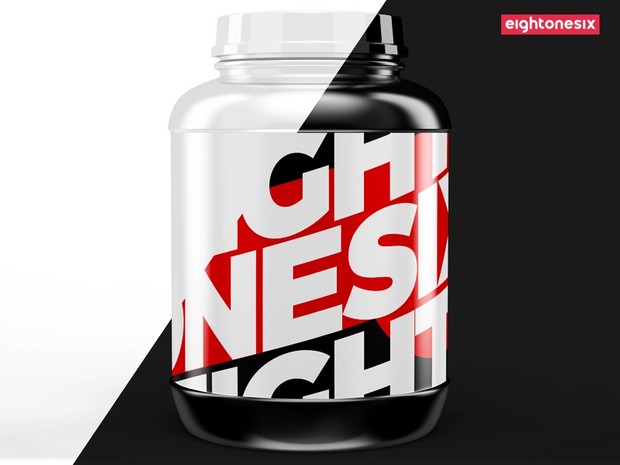 Plastic Jar Mock-Up Template