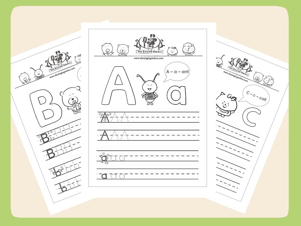 the singing walrus alphabet worksheets the singing walrus