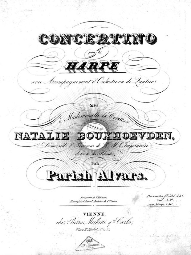 Elias Parish Alvars: Concertino Op. 34. Complete Orchestra Parts