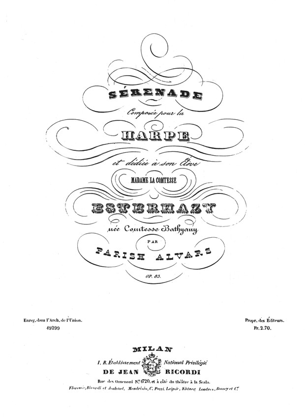 Parish Alvars: Ricordi di Napoli No.1 Serenade, op. 83