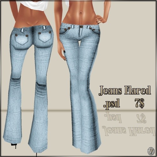 vp flared jeans template