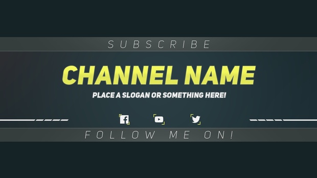 PREMIUM Youtube BANNER Template - Photoshop Template