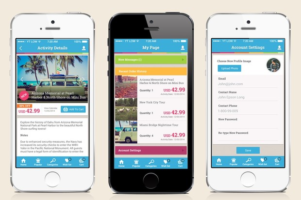 eCommerce Mobile App Template (PSD)