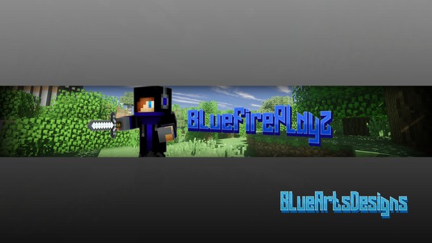 Minecraft Youtube Banner Bluefirearts Graphic Designs Store