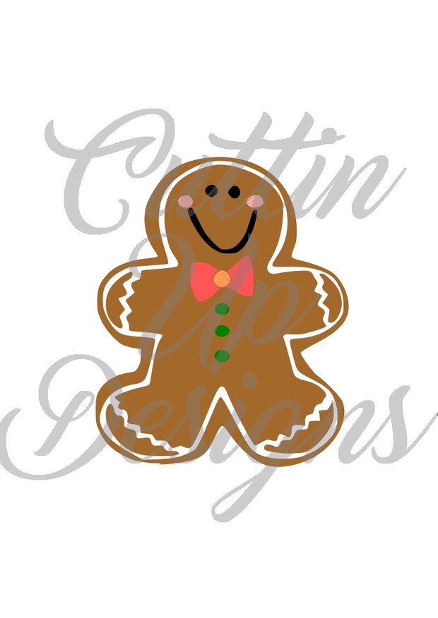 Gingerbread Man Christmas SVG Cutting File Cricut or Cameo