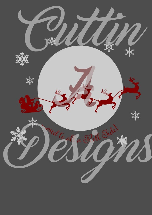 And to all a Roll Tide Merry Christmas Santa SVG Cutting File for Cricut or Cameo Alabama
