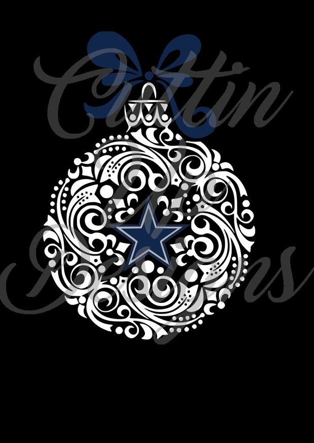 Dallas Cowboy Christmas Ornament SVG Cut file for cricut or cameo Easy cut and layer