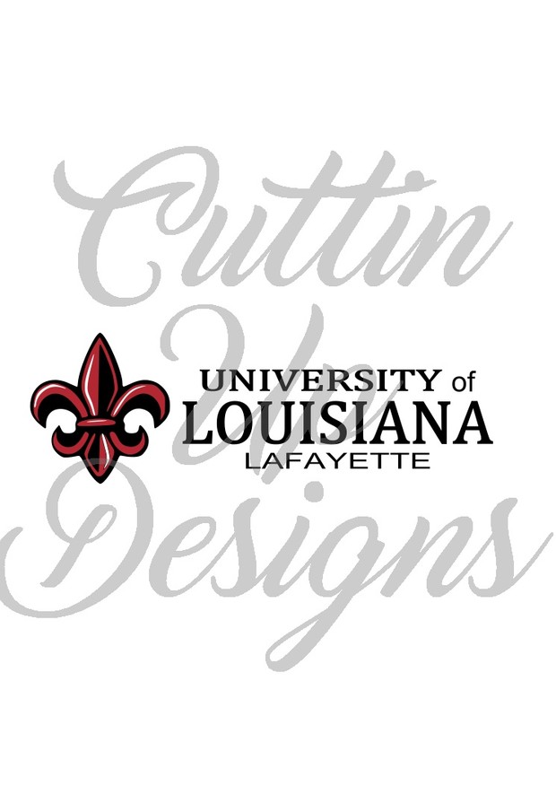 University of Louisiana at Lafayette Logo SVG Cutting File for Cricut or cameo. Great file. Sports.