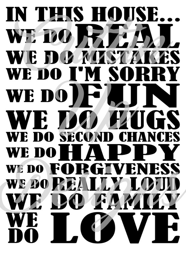 In this house we do love SVG Cutting file for Cricut or Cameo