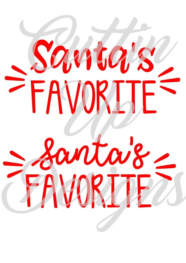 Santa's Favorite SVG Cutting File for cutting machines