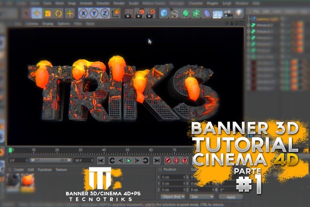 Tutorial de Banner 3D Parte #1 C4D / 15Like Parte #2