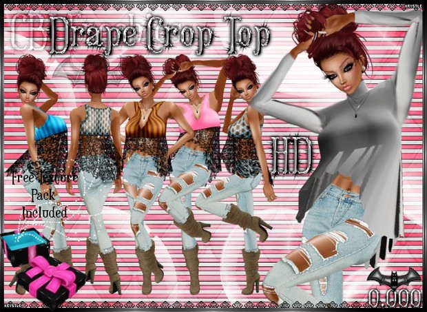 Draped Crop Top HD Freebie