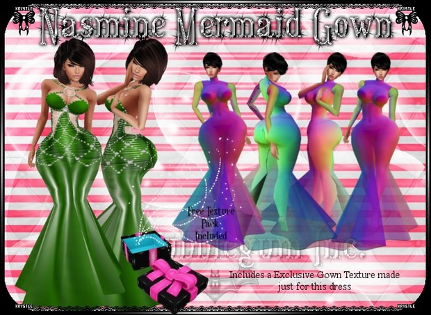 💎 Nasmine Mermaid Gown Mesh