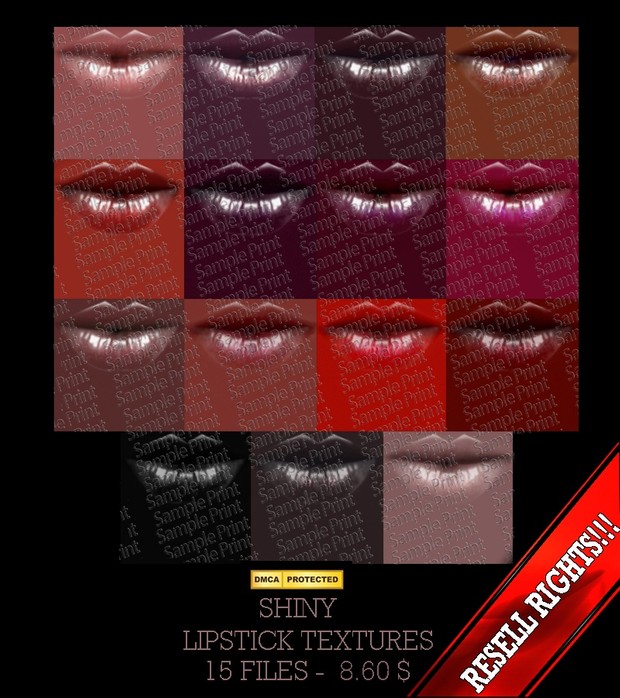 SHINY LIPSTICK TEXTURES