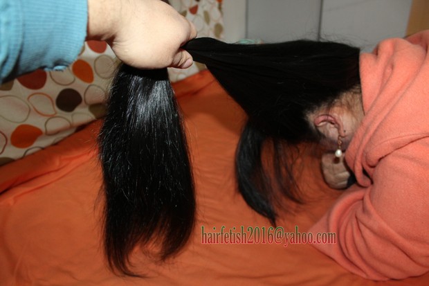 Beautiful long hair to smooth bald